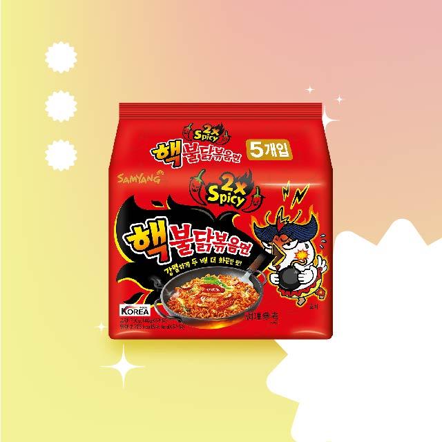 三養火辣雞肉風味鐵板炒麵-2倍辣風味