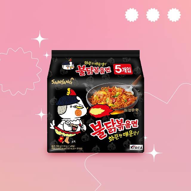 三養火辣雞肉風味鐵板炒麵